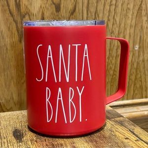 Rae Dunn SANTA BABY Red Insulated Stainless Steel Christmas Mug BRAND NEW!